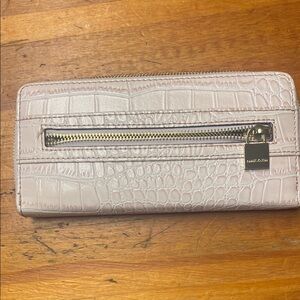 Anne Klein Light Pink Croc-Embossed Wallet